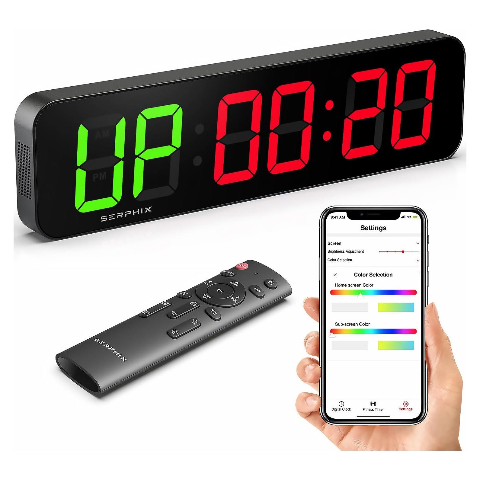 Temporizador de Gimnasio SERPHIX CT-105 LED 15.2" Personalizable