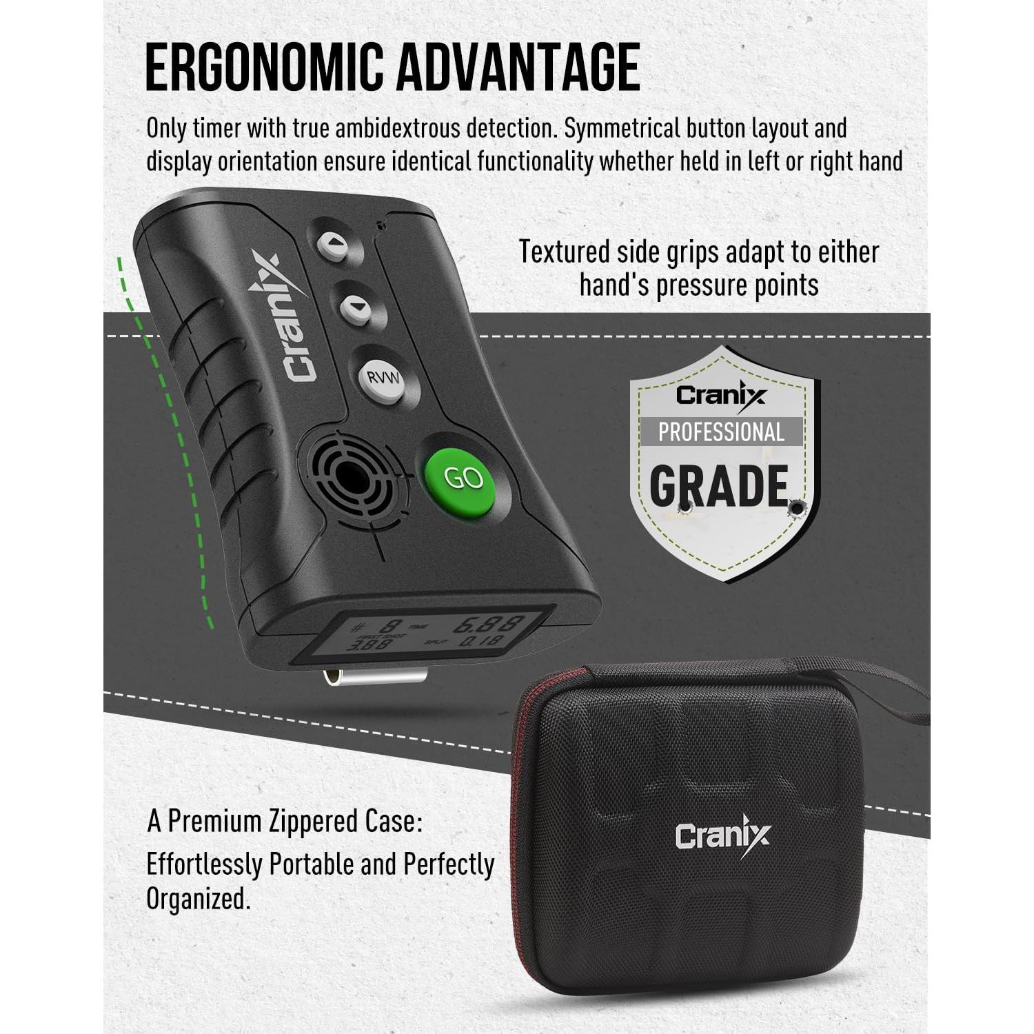 Temporizador de Tiro Cranix CX01 Verde con Precisión 0.01s