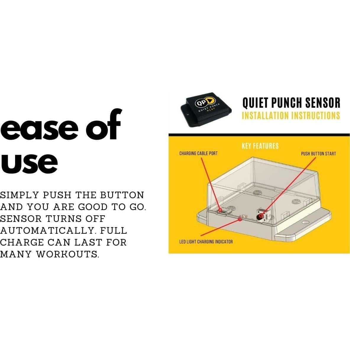 Rastreador de Golpes Quiet Punch para Saco Pesado - 0.45 kg