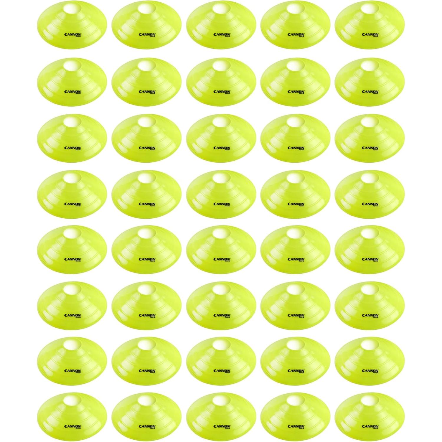 Conos de Entrenamiento de Agilidad Cannon - Paquete de 40 - Alta Visibilidad