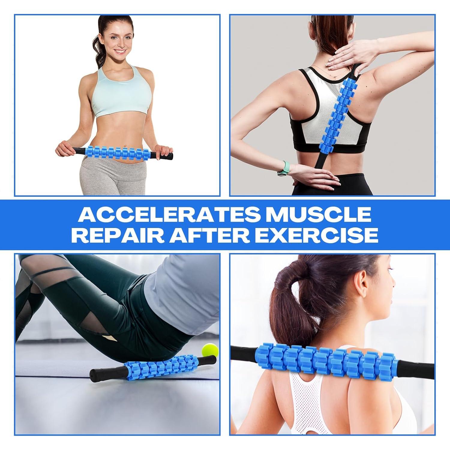 Rodillo de Masaje Hiboom 12 Piezas Antideslizante Azul