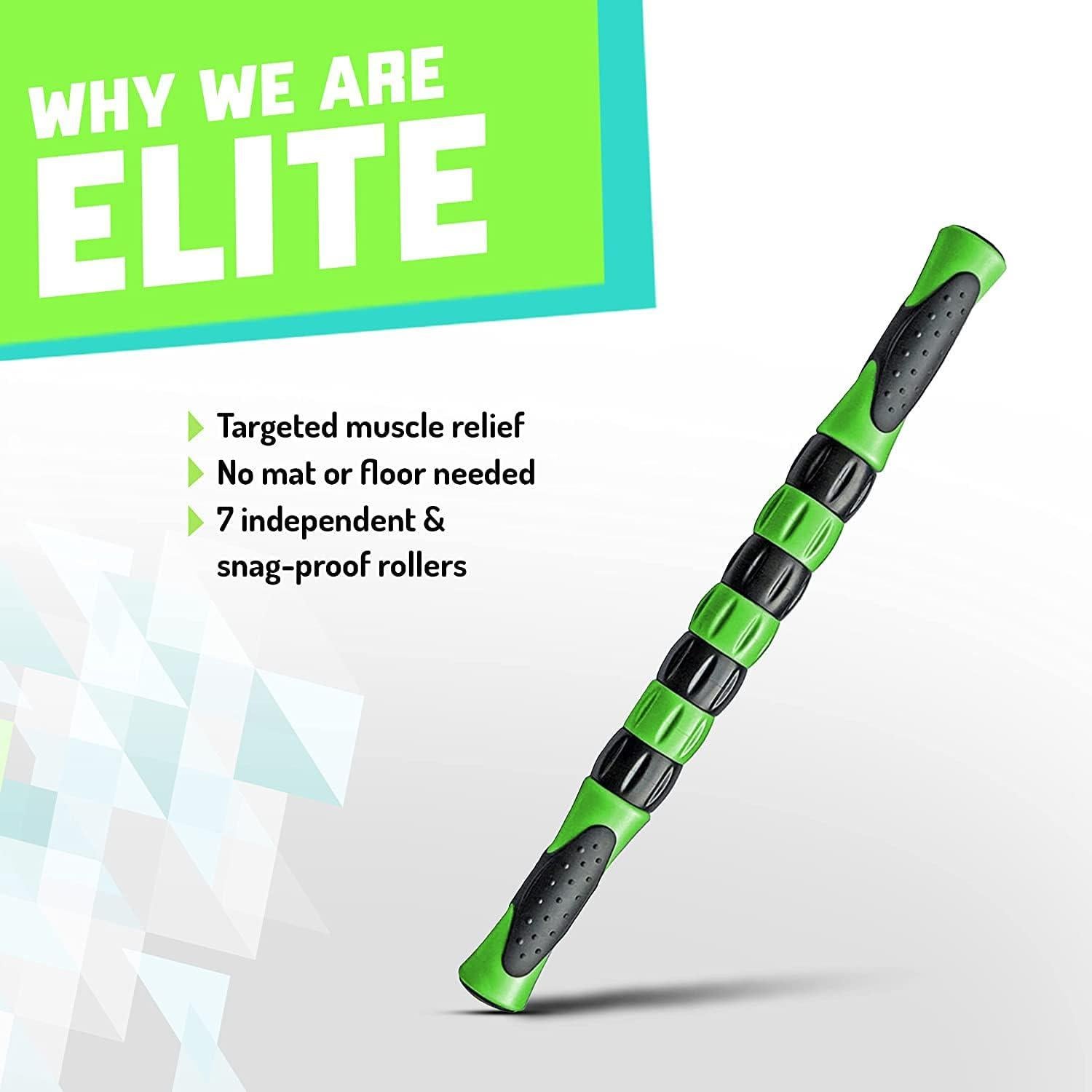 Varita de Masaje Elite Sportz 40.6 cm Verde para Alivio Muscular