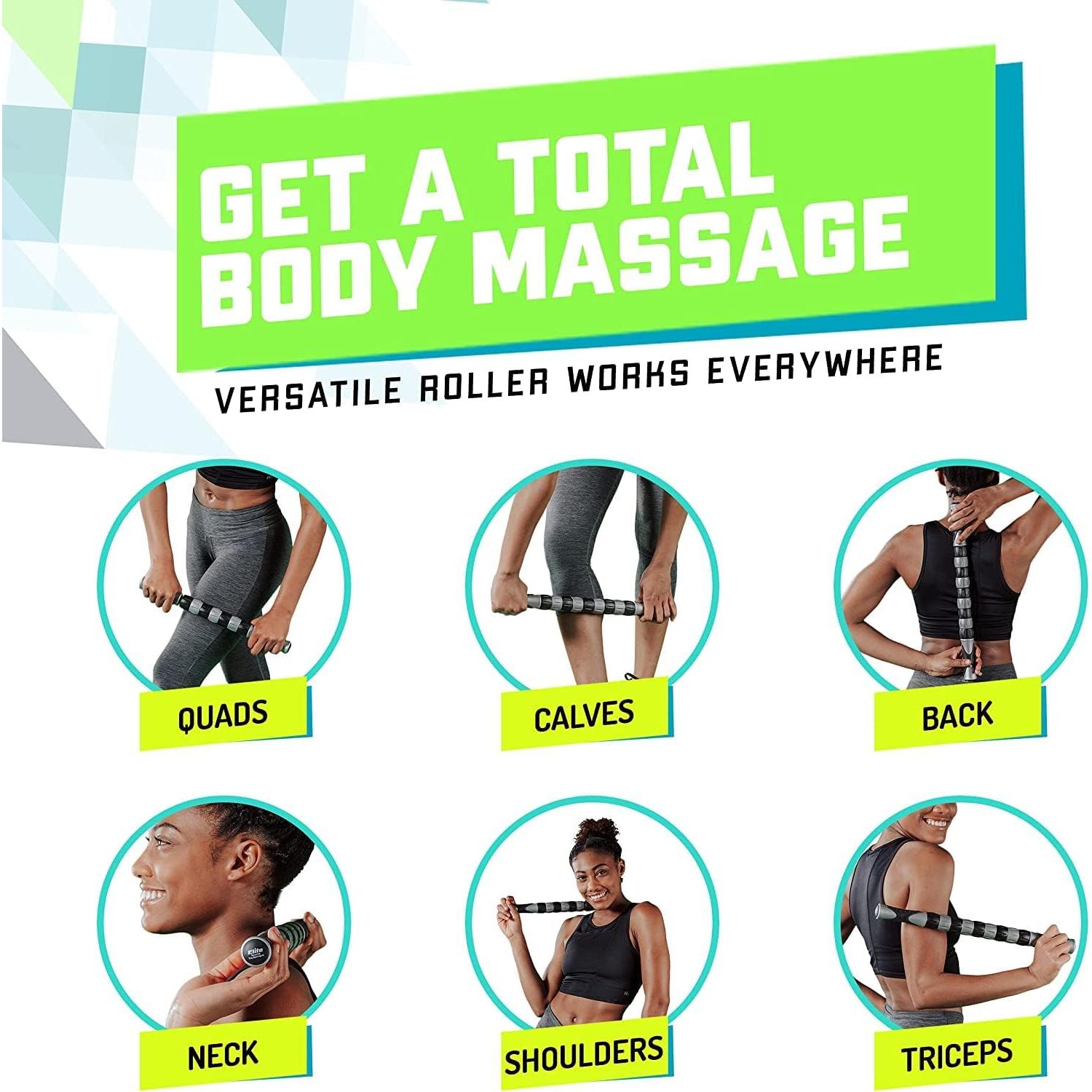 Varita de Masaje Elite Sportz 40.6 cm Verde para Alivio Muscular