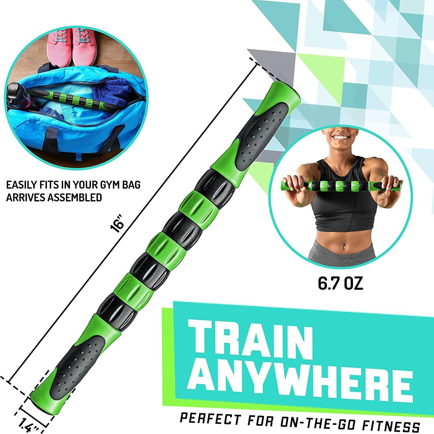 Varita de Masaje Elite Sportz 40.6 cm Verde para Alivio Muscular
