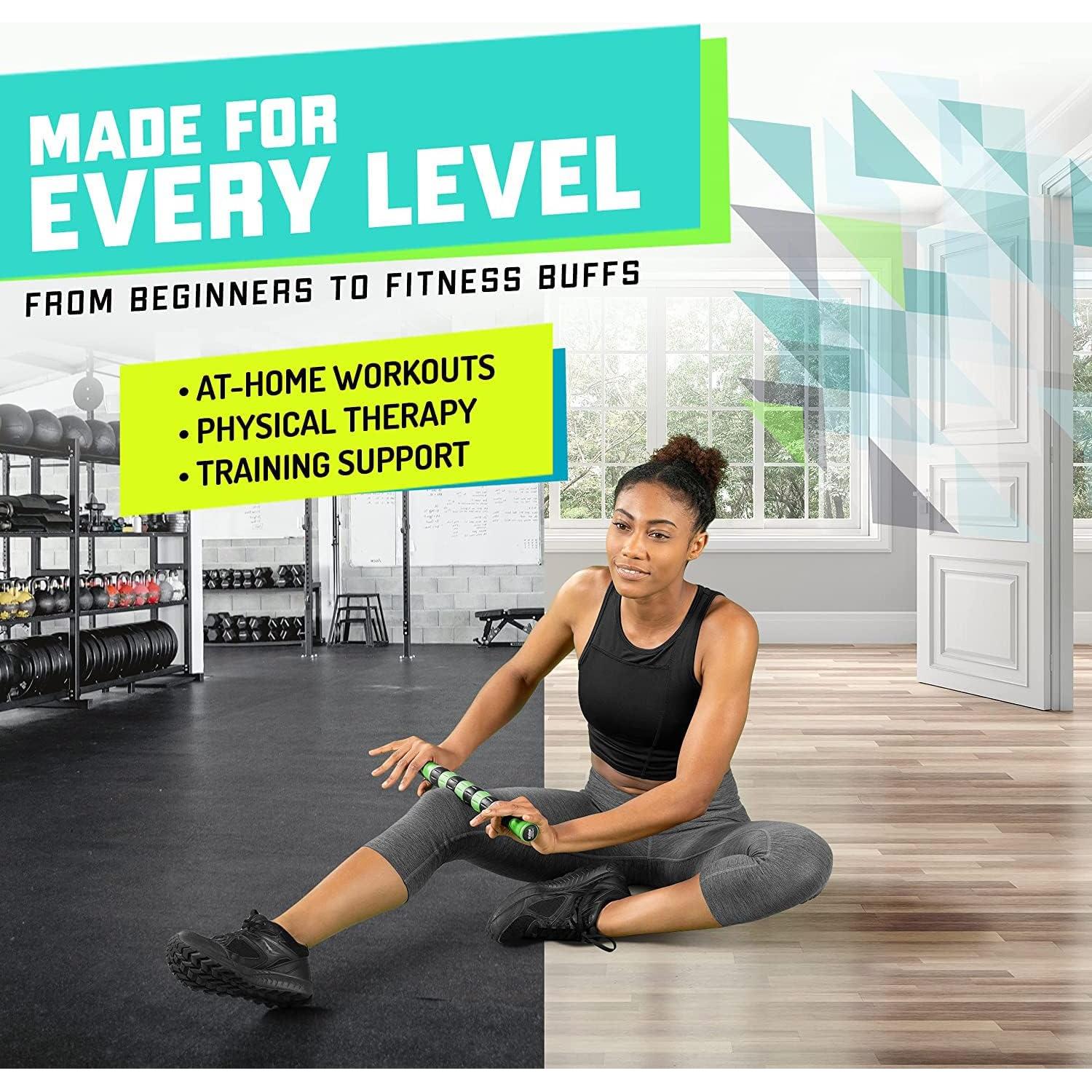 Varita de Masaje Elite Sportz 40.6 cm Verde para Alivio Muscular