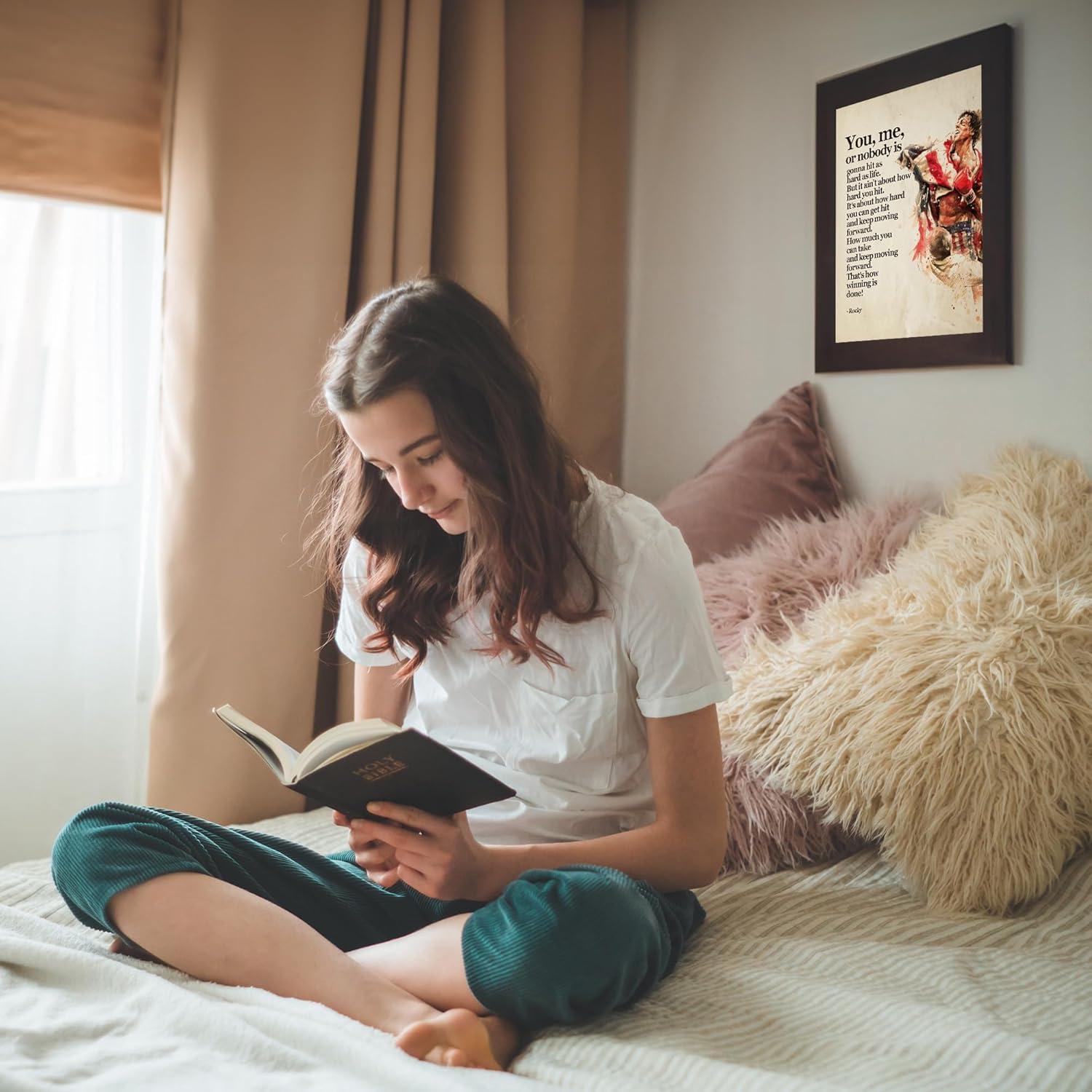 Póster Motivacional Rocky Balboa 20x25 cm - Arte de Pared Inspirador