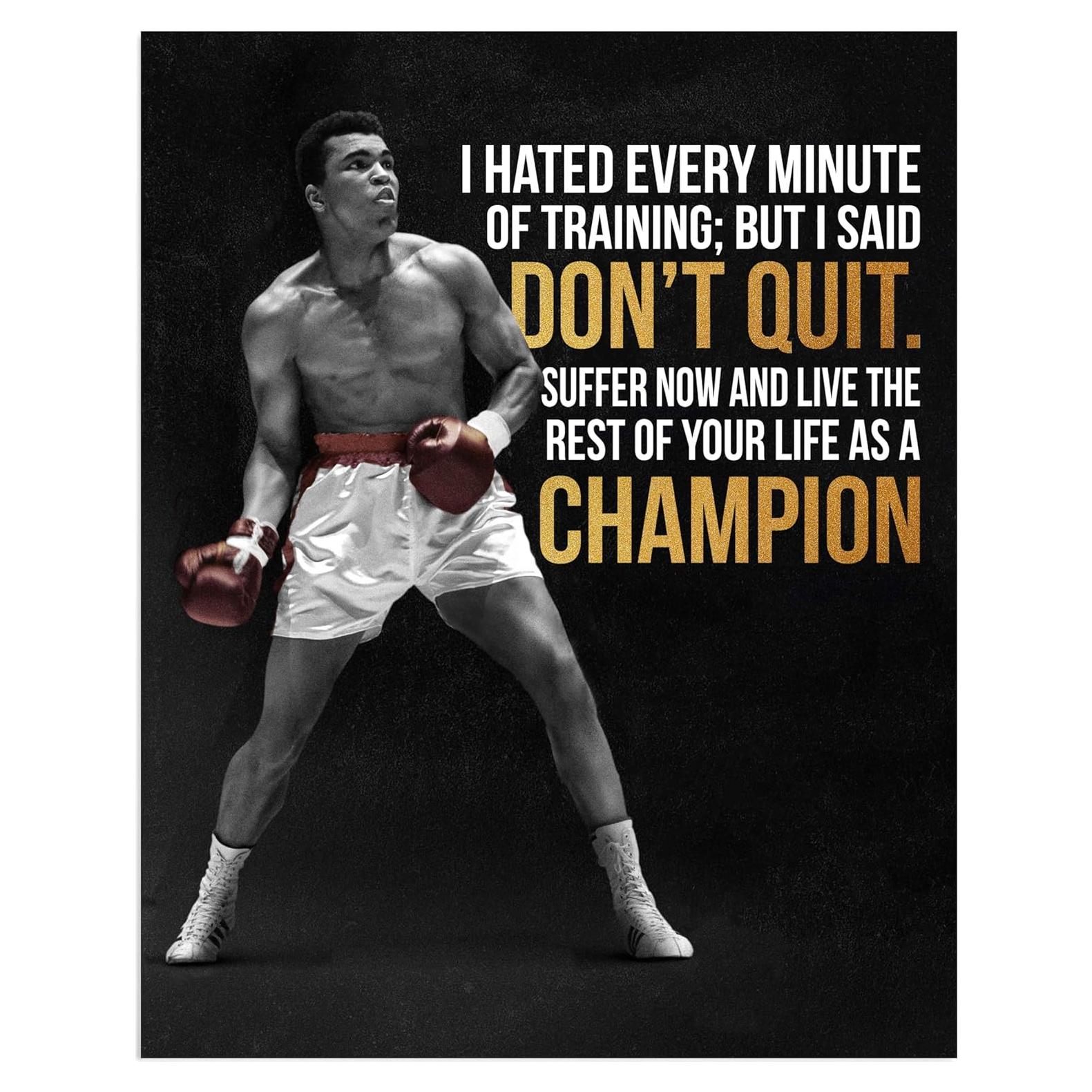 Póster Motivacional Boxeo 20x25 cm - Regalitos de Lujo Americanos