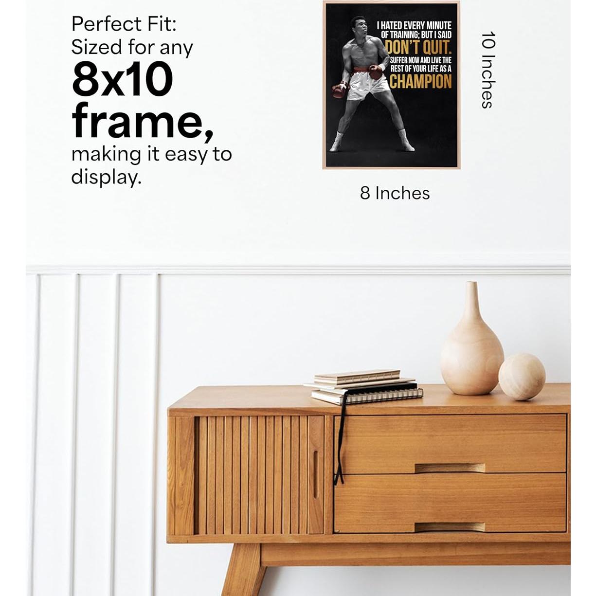 Póster Motivacional Boxeo 20x25 cm - Regalitos de Lujo Americanos