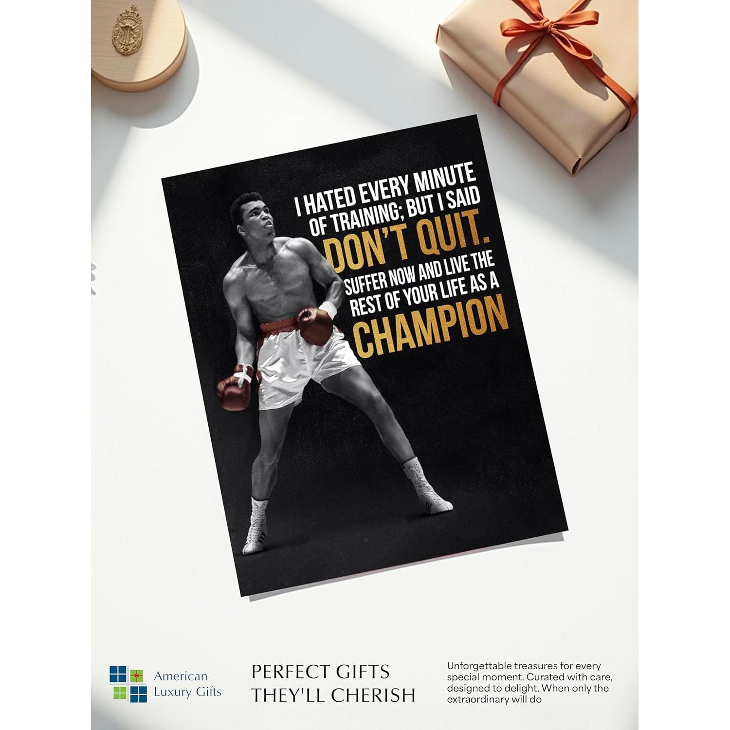 Póster Motivacional Boxeo 20x25 cm - Regalitos de Lujo Americanos