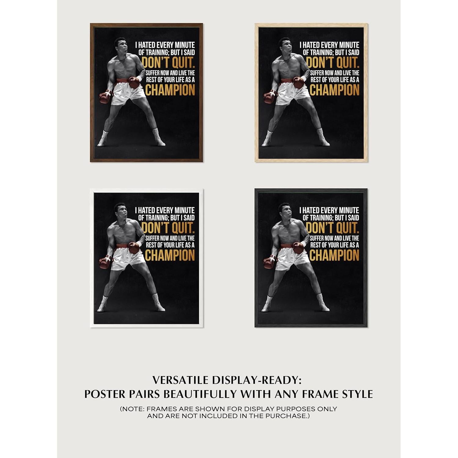 Póster Motivacional Boxeo 20x25 cm - Regalitos de Lujo Americanos