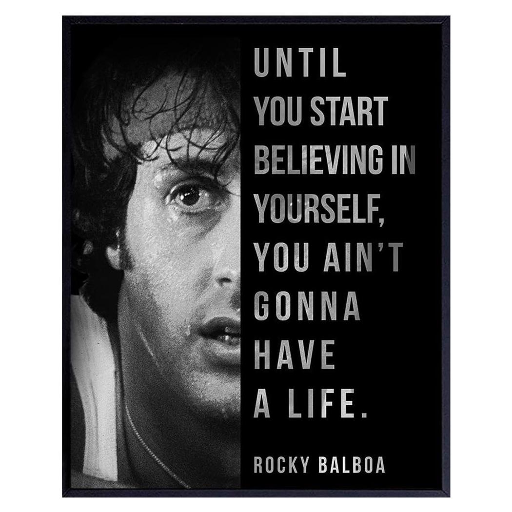 Póster Motivacional Rocky 20x25 cm - Arte enmarcado Yellowbird