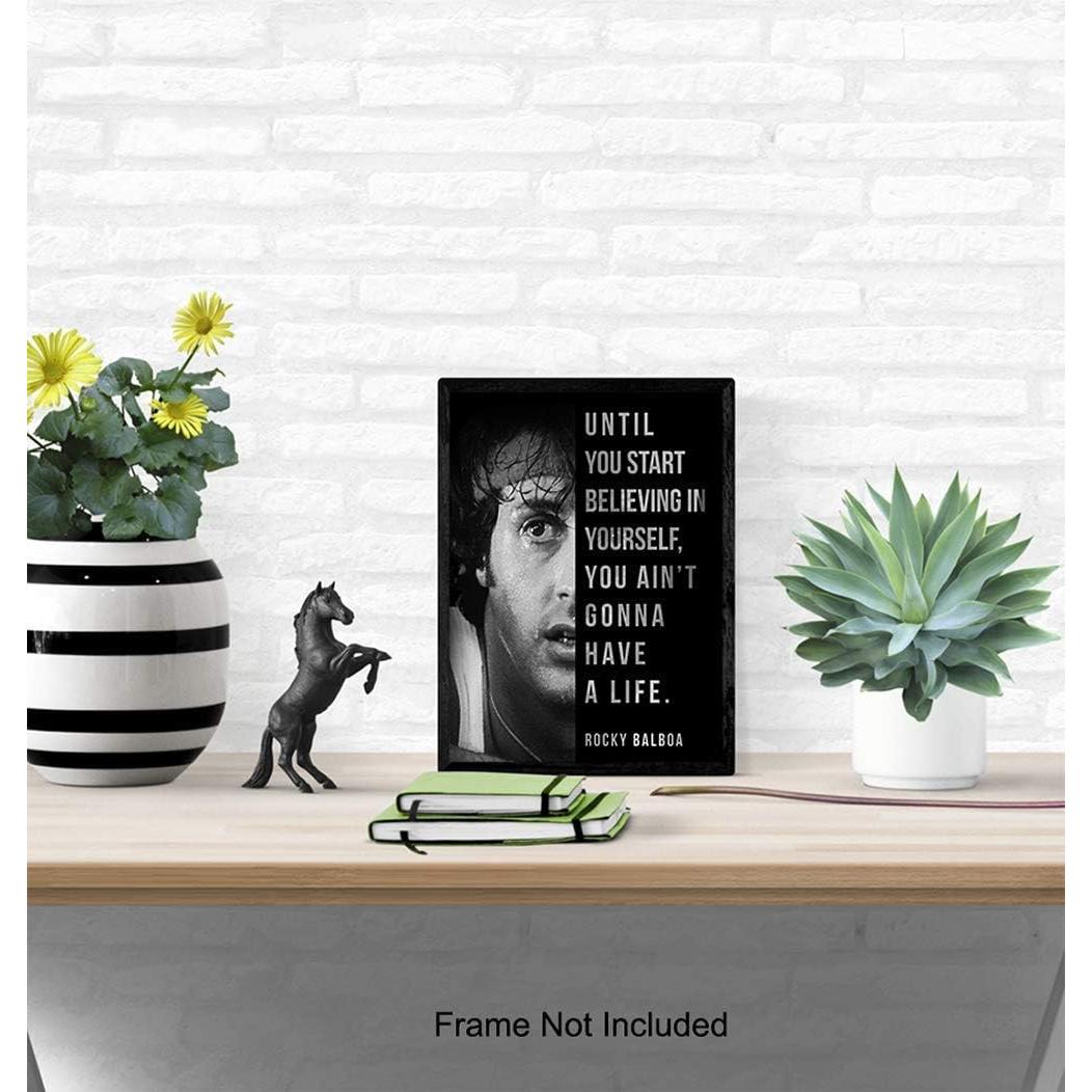 Póster Motivacional Rocky 20x25 cm - Arte enmarcado Yellowbird