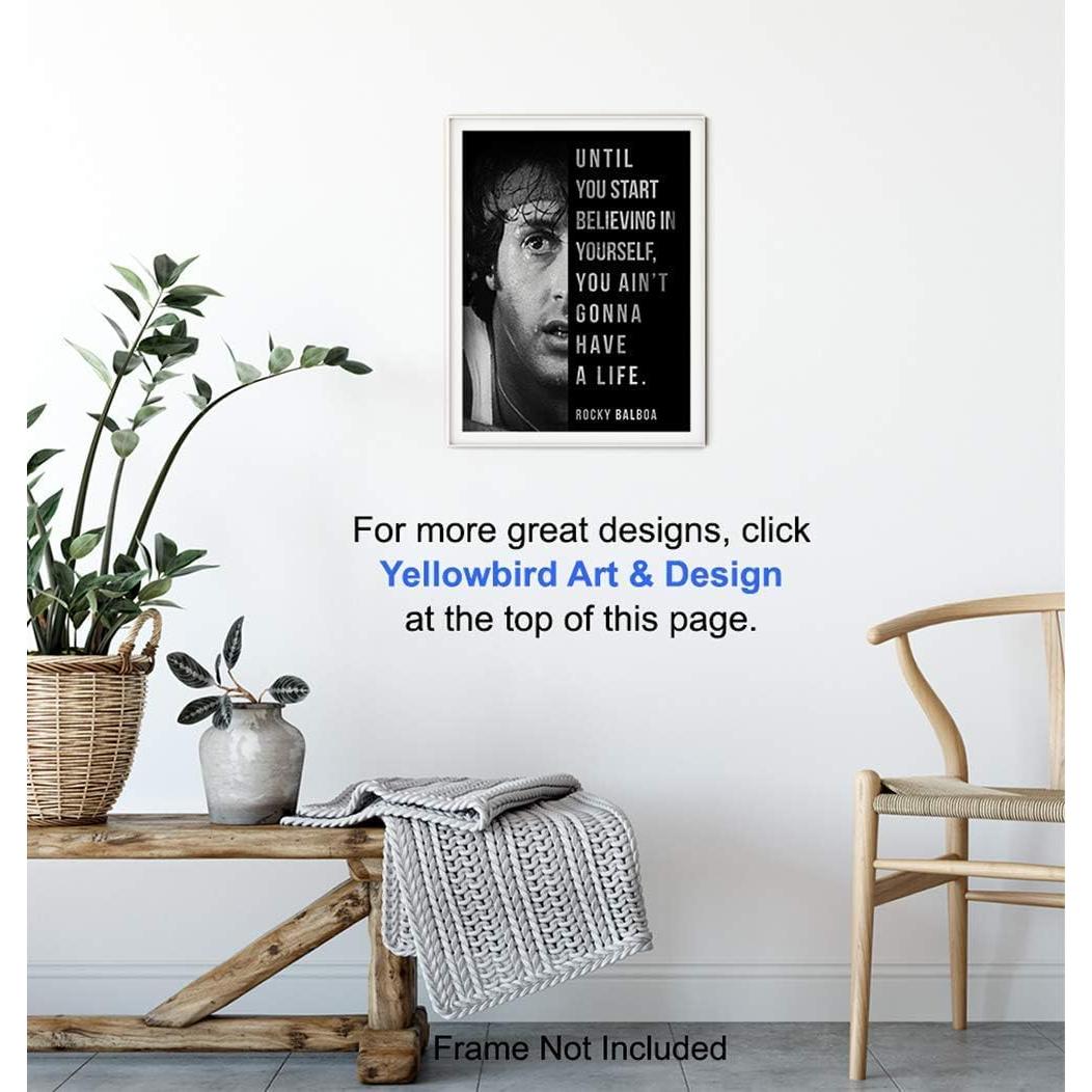 Póster Motivacional Rocky 20x25 cm - Arte enmarcado Yellowbird