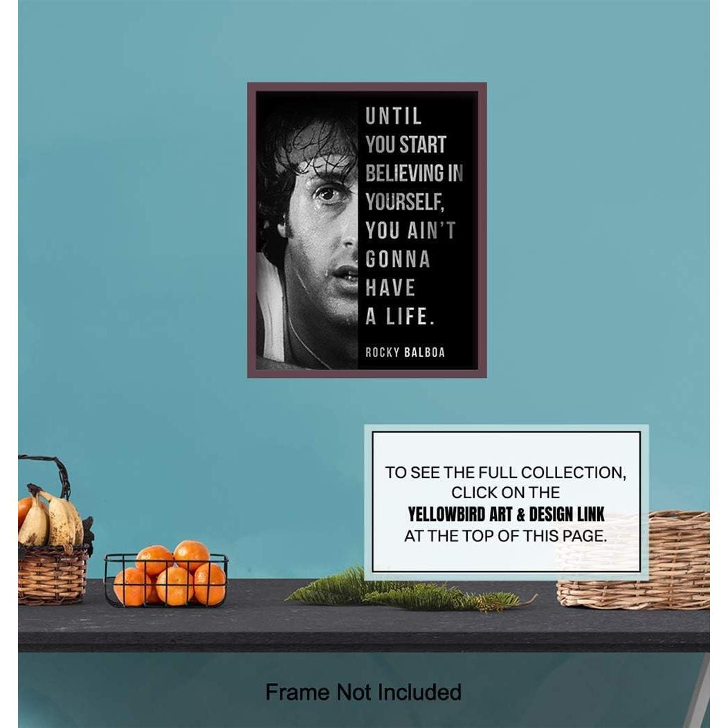 Póster Motivacional Rocky 20x25 cm - Arte enmarcado Yellowbird