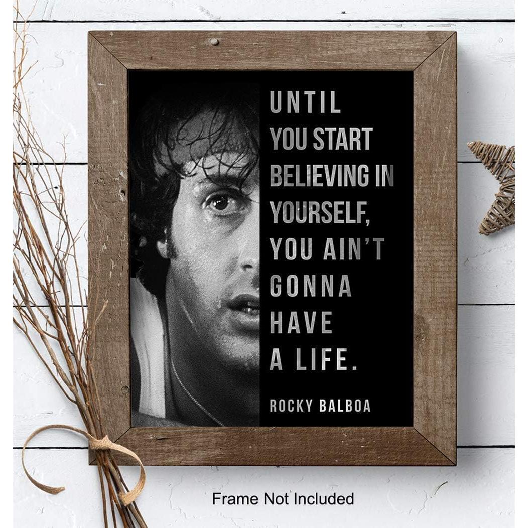 Póster Motivacional Rocky 20x25 cm - Arte enmarcado Yellowbird