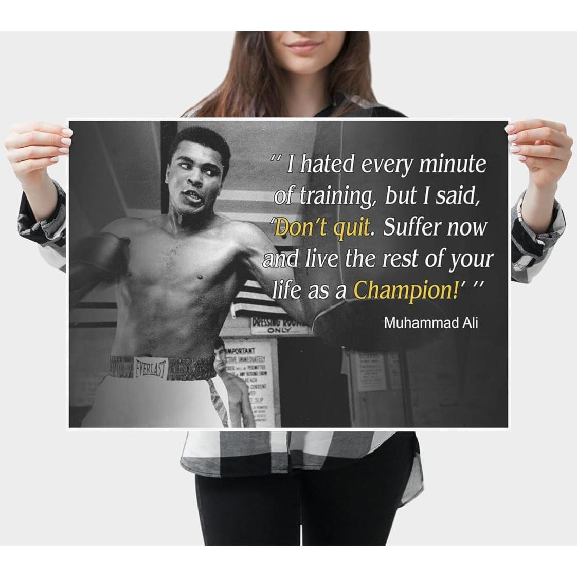 Póster Motivacional Muhammad Ali 45.72x30.48 cm OGO