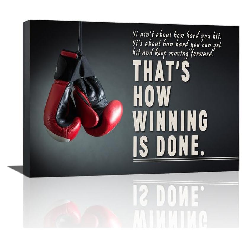 Arte de Pared Lienzo Motivacional ZHIYANGY Boxeo 30x45 cm