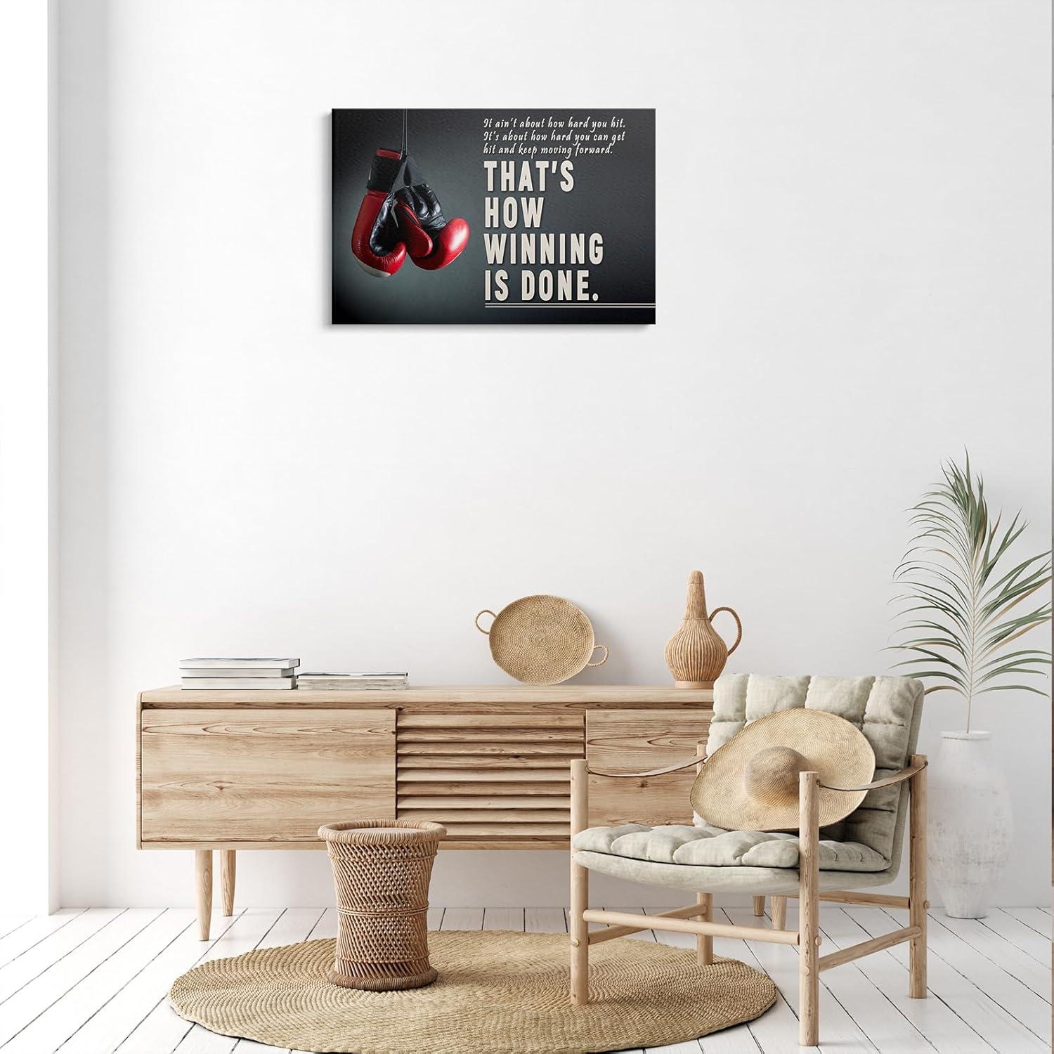 Arte de Pared Lienzo Motivacional ZHIYANGY Boxeo 30x45 cm