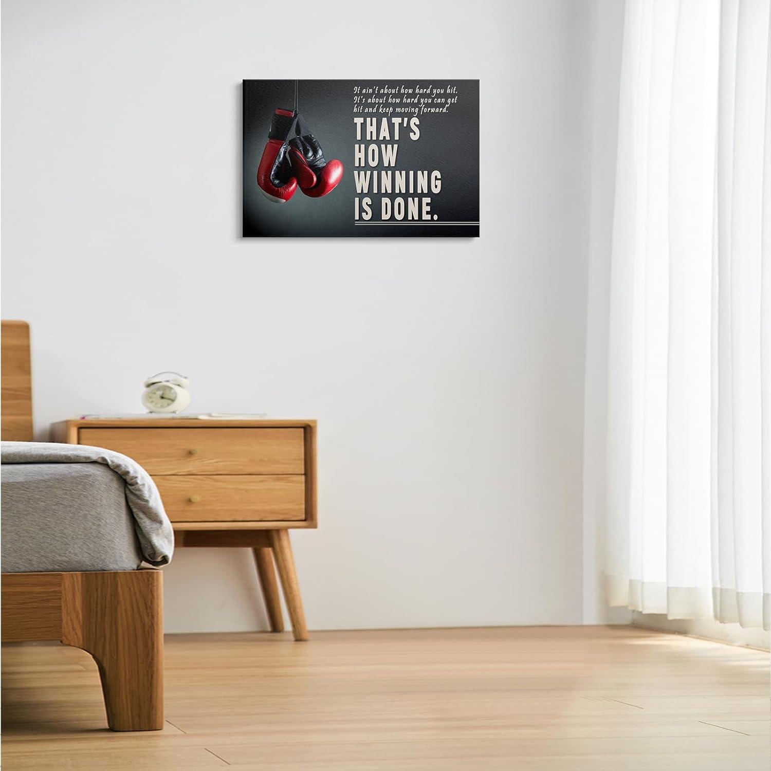 Arte de Pared Lienzo Motivacional ZHIYANGY Boxeo 30x45 cm