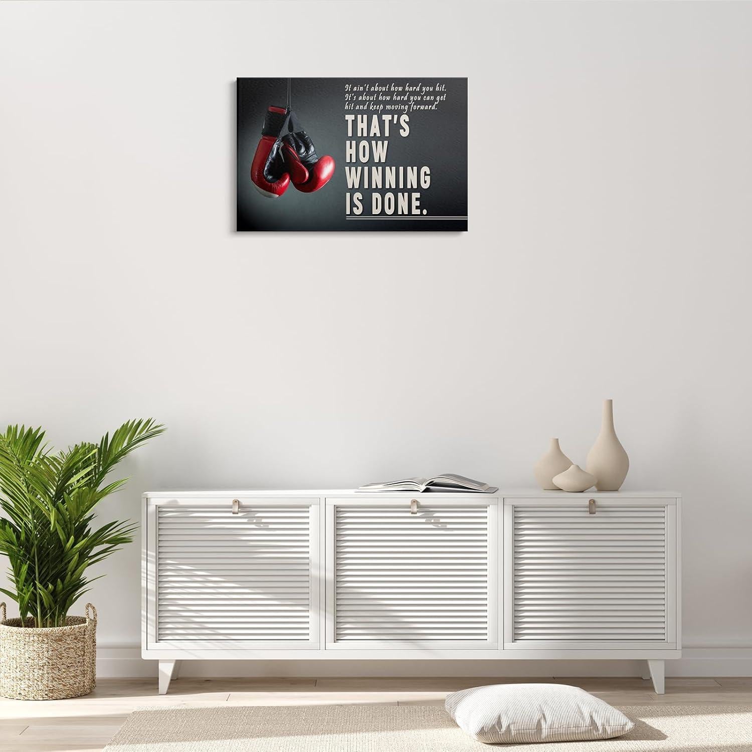 Arte de Pared Lienzo Motivacional ZHIYANGY Boxeo 30x45 cm