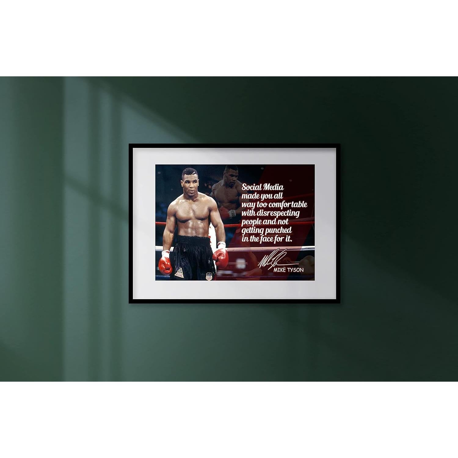 Cartel Motivacional Mike Tyson 45x30 cm Decoración Gimnasio