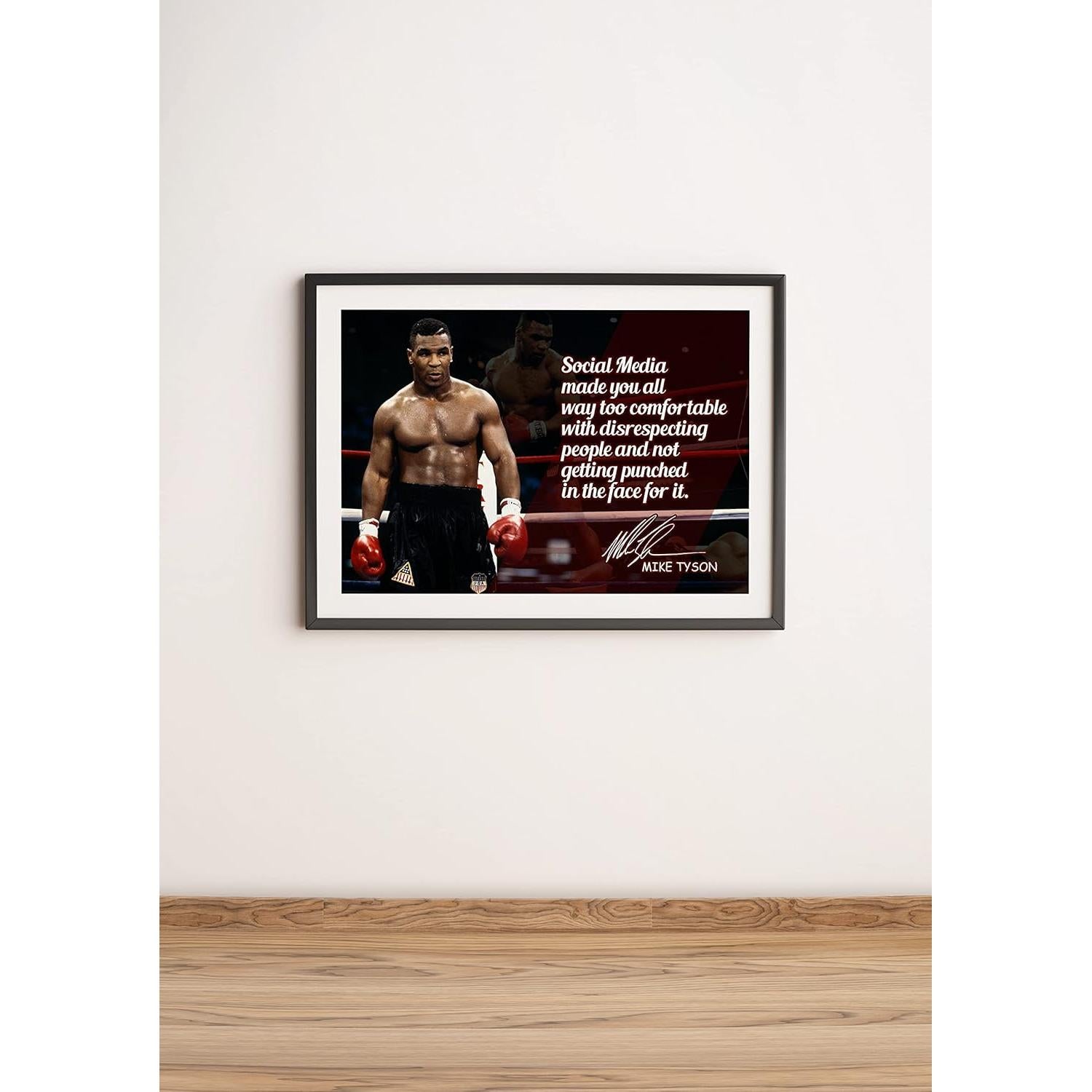 Cartel Motivacional Mike Tyson 45x30 cm Decoración Gimnasio