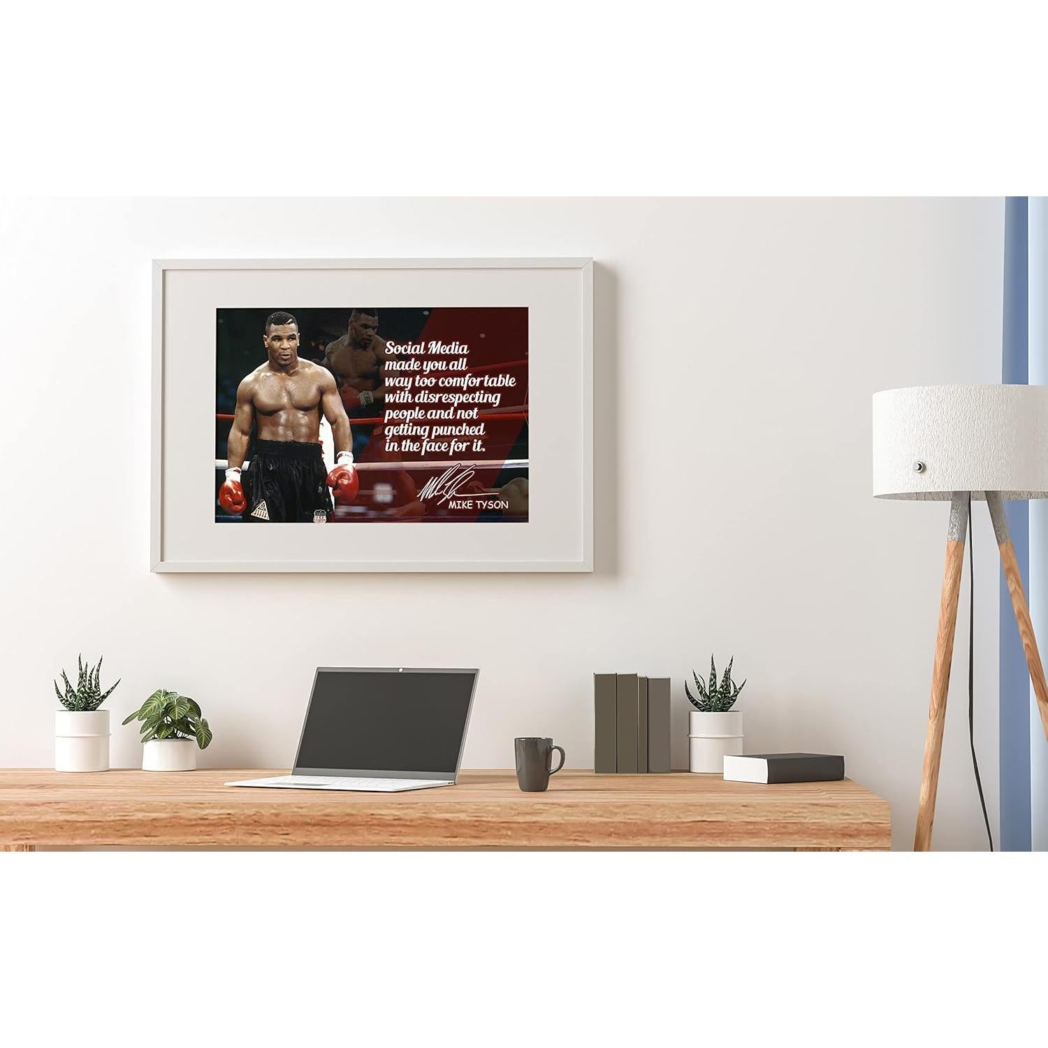 Cartel Motivacional Mike Tyson 45x30 cm Decoración Gimnasio
