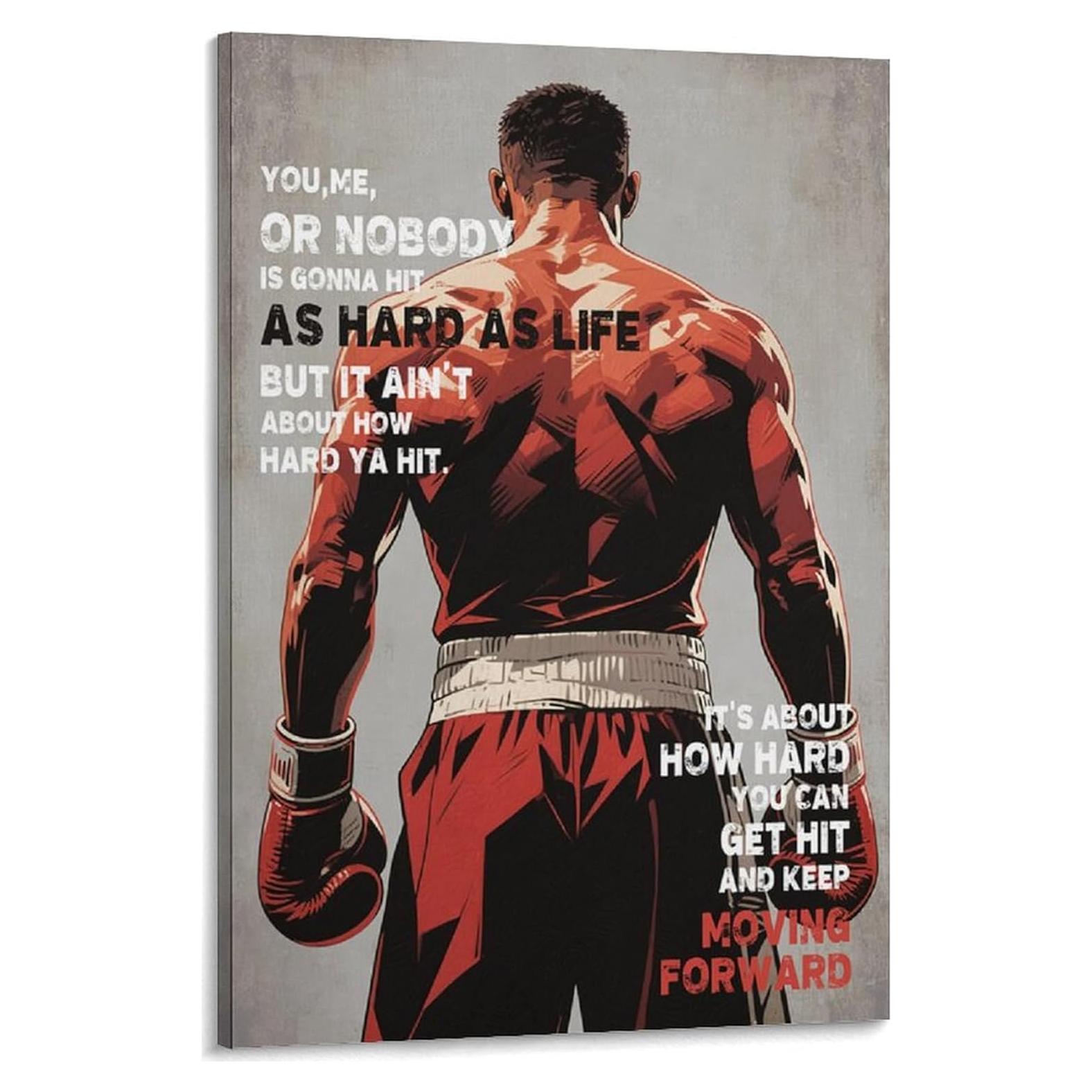 Póster Motivacional Boxeo Yanjia Art 40x60cm Sin Marco