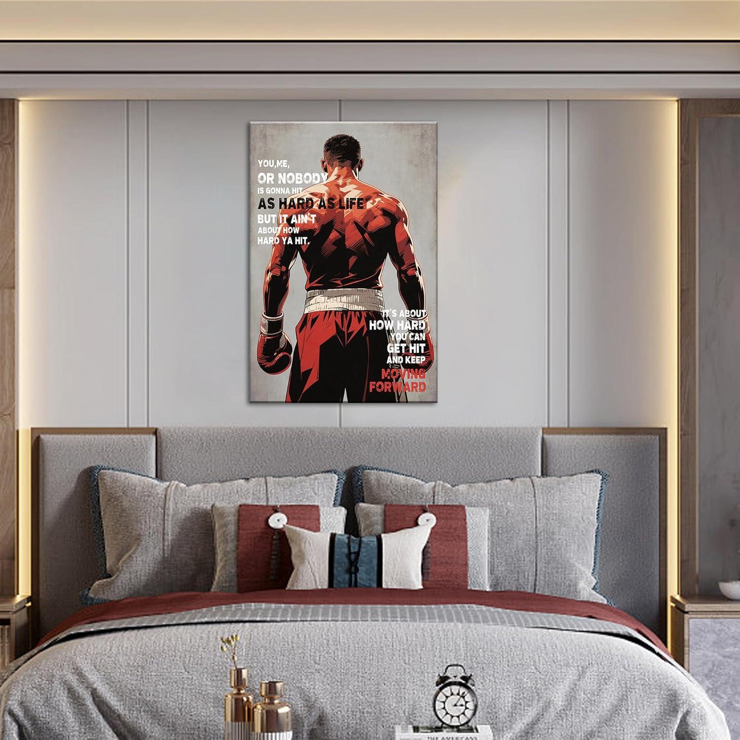 Póster Motivacional Boxeo Yanjia Art 40x60cm Sin Marco