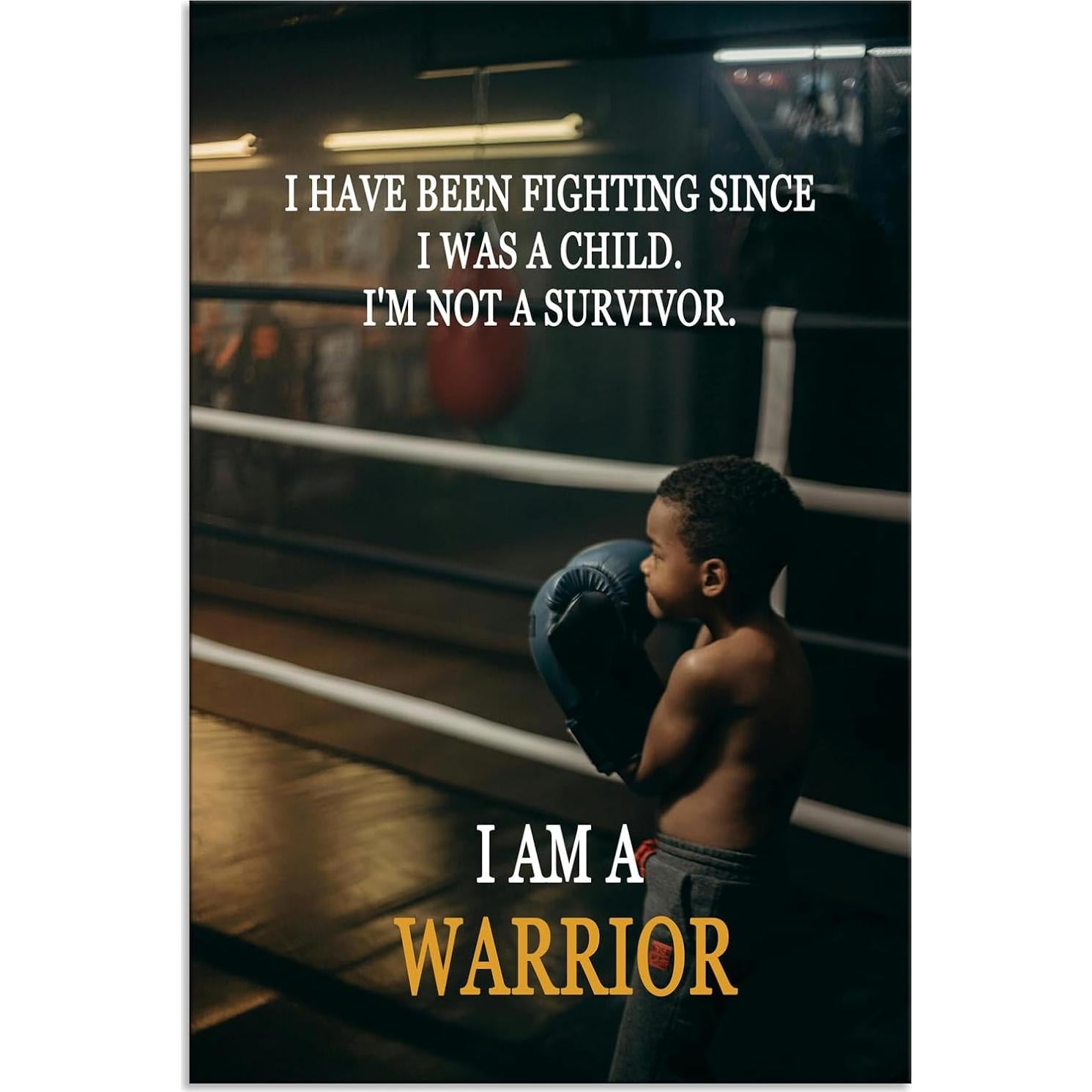 Póster Motivacional Boxeo WYJDFART 30x45 cm Luchador