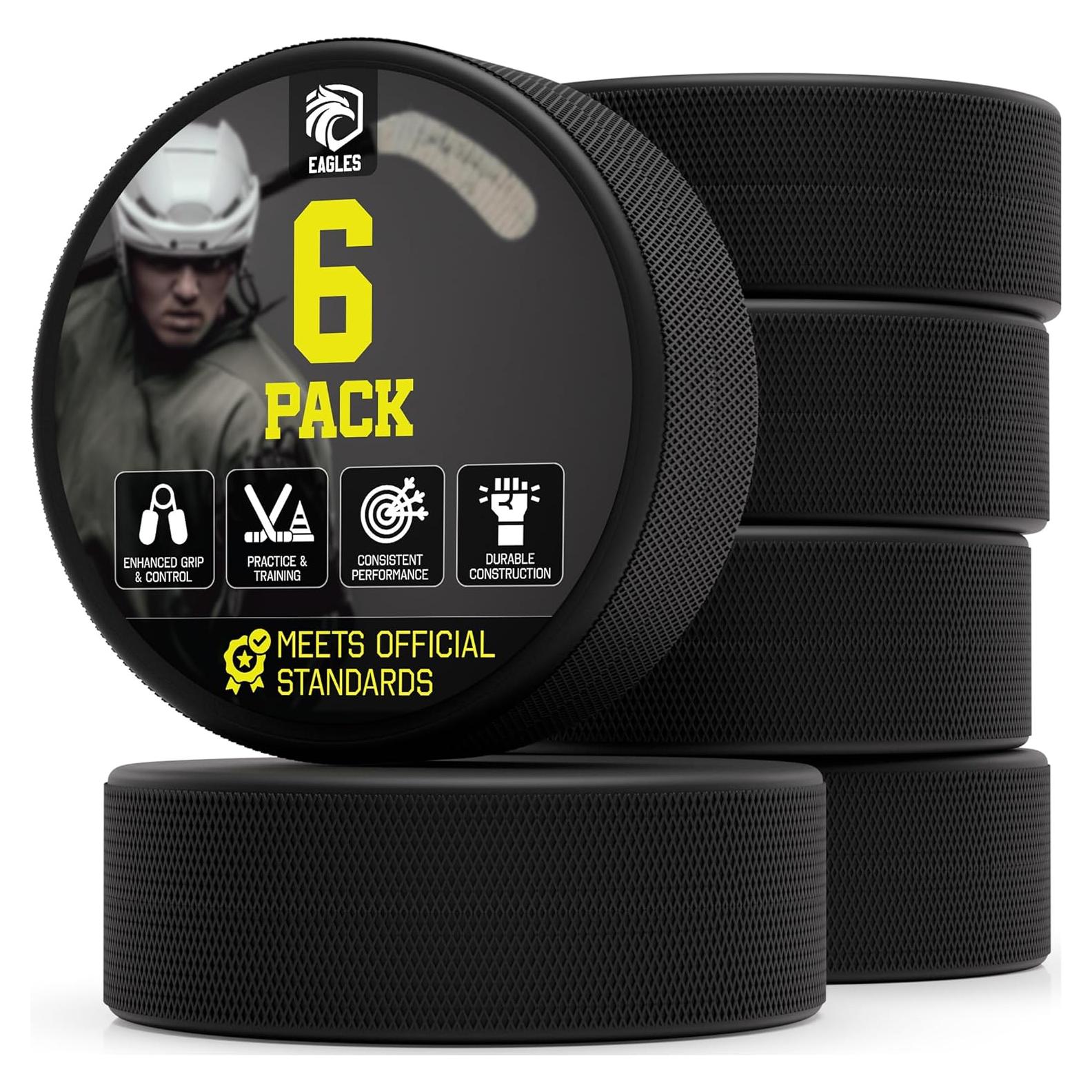 Pucks de Hockey sobre Hielo EAGLES 6 Unidades 170g 7.62cm