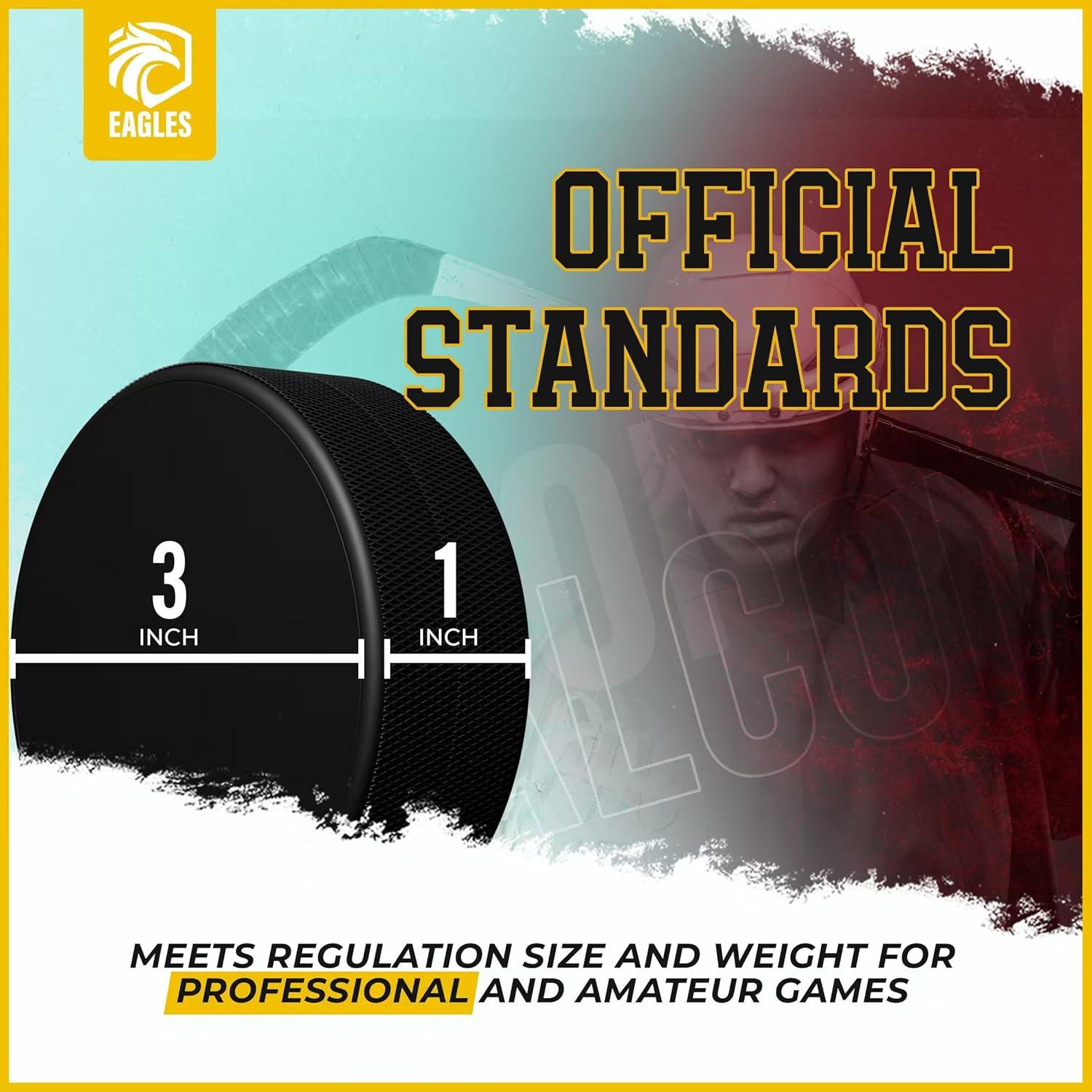 Pucks de Hockey sobre Hielo EAGLES 6 Unidades 170g 7.62cm