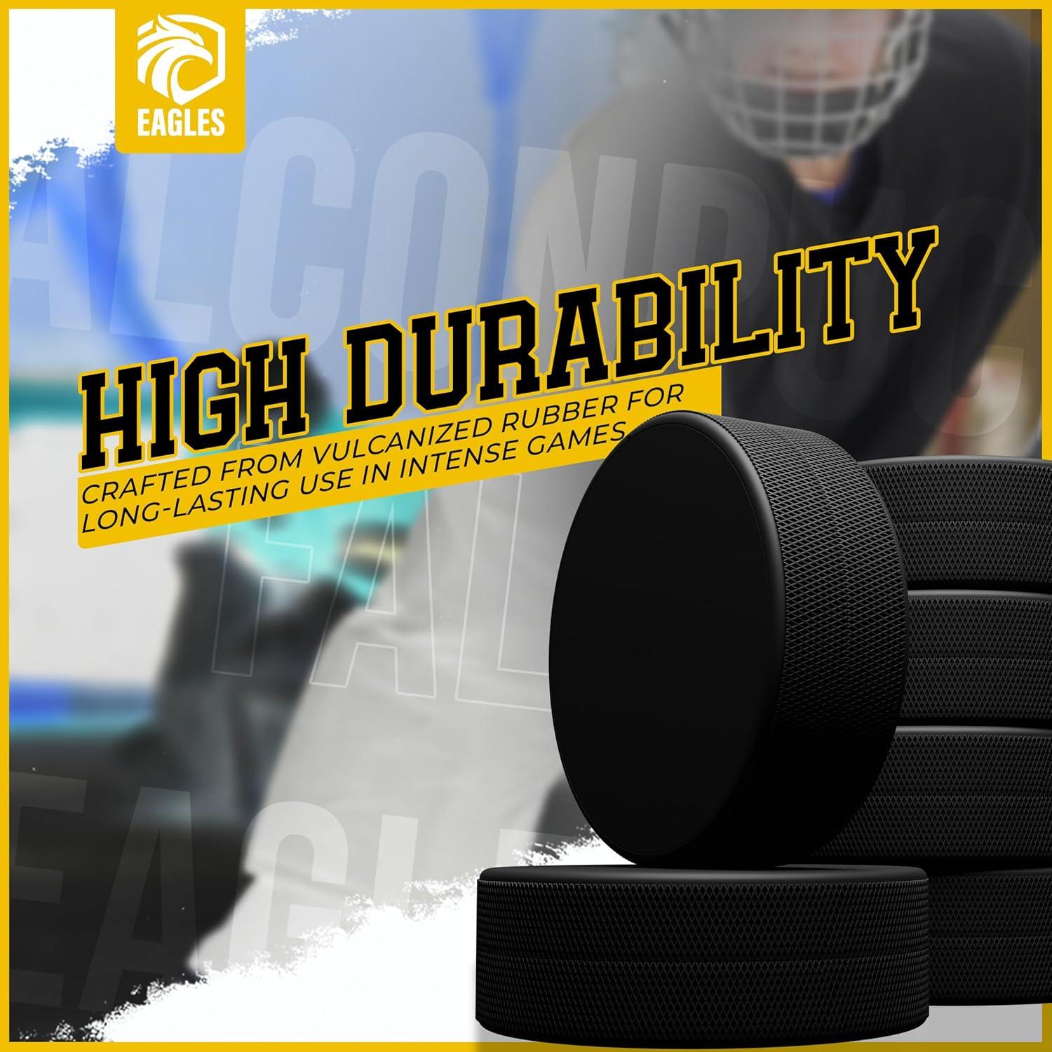 Pucks de Hockey sobre Hielo EAGLES 6 Unidades 170g 7.62cm