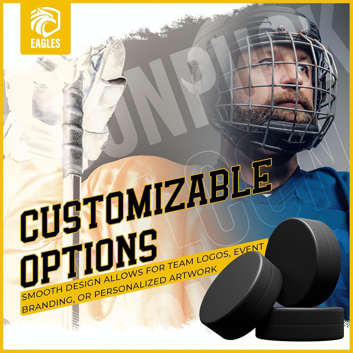 Pucks de Hockey sobre Hielo EAGLES 6 Unidades 170g 7.62cm