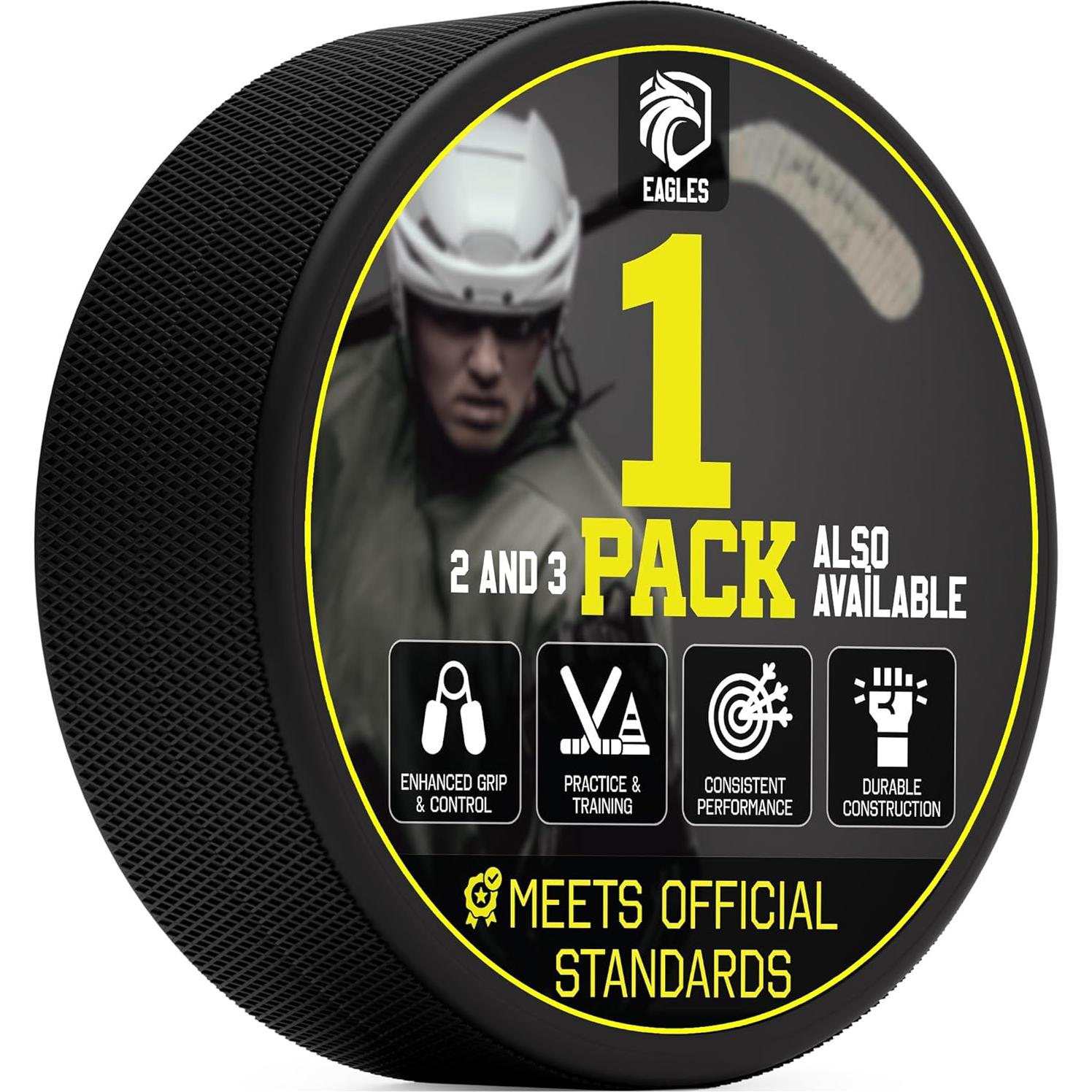 Discos de Hockey sobre Hielo EAGLES 3 Unidades 170g 7.62cm