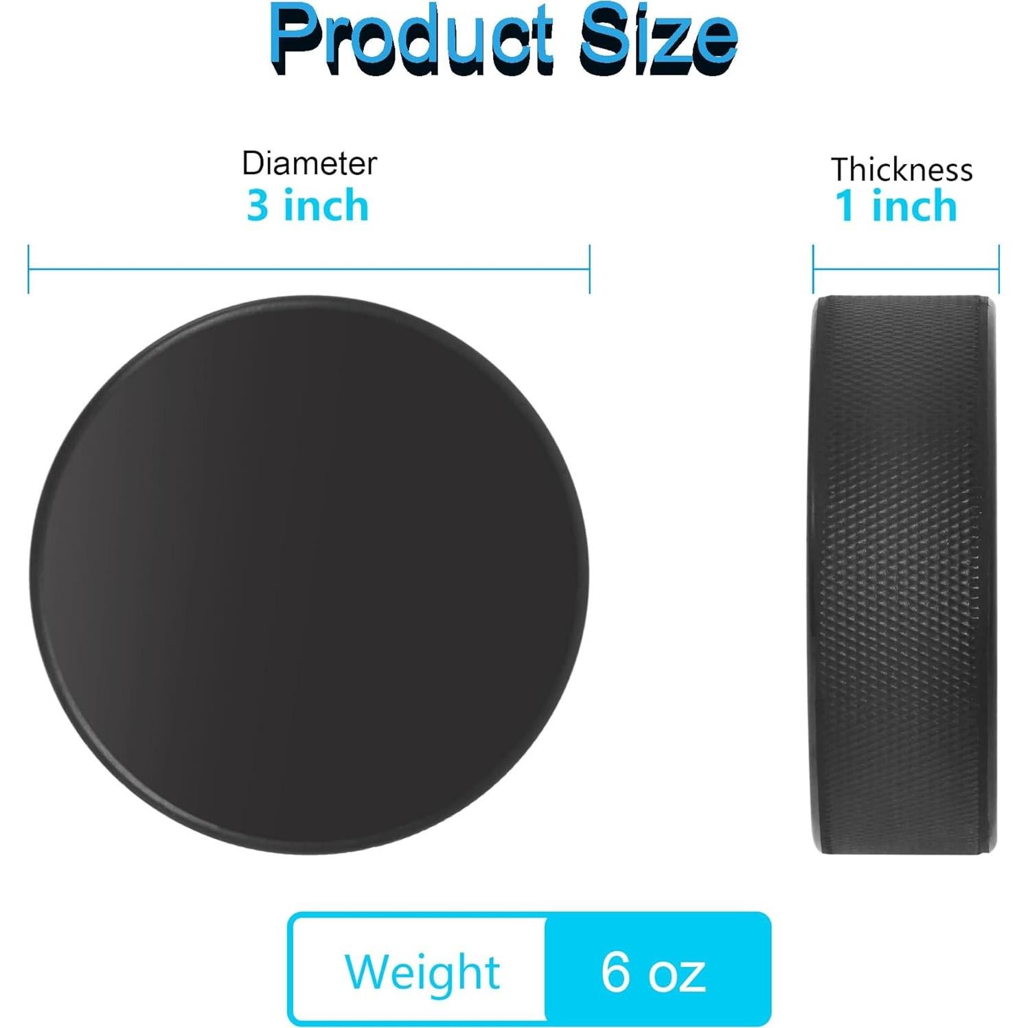 Discos de Hockey sobre Hielo AceFox 12 Piezas 7.62cm Negro