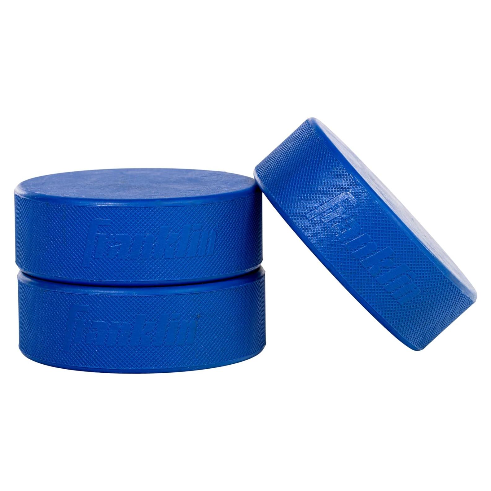Discos de Hockey sobre Hielo Franklin Sports Juvenil Azul - Set de 3