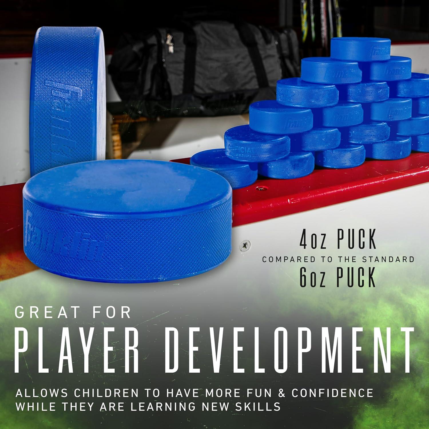 Discos de Hockey sobre Hielo Franklin Sports Juvenil Azul - Set de 3