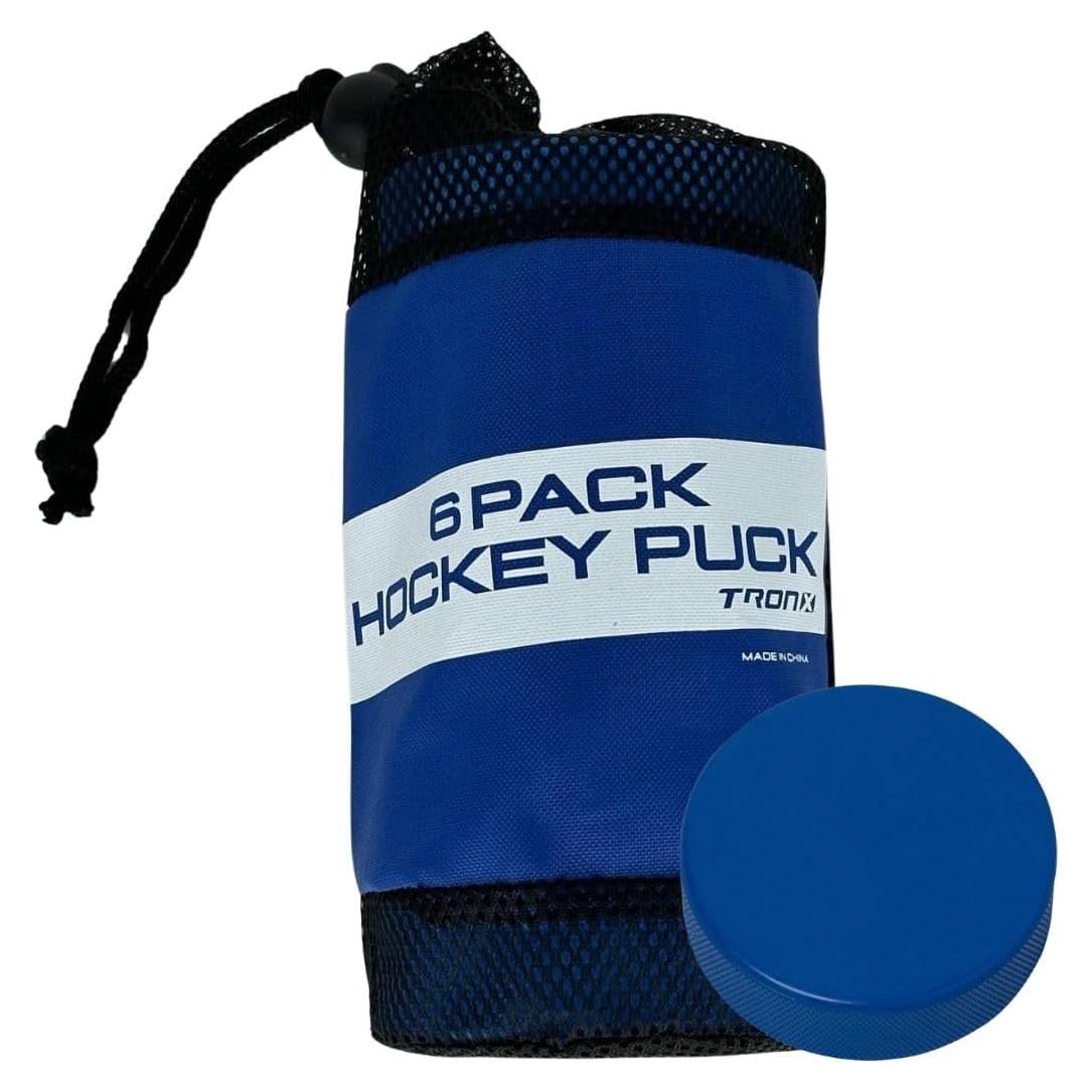 Pucks de Hockey sobre Hielo TronX Blue Mite - Paquete de 6 o 12