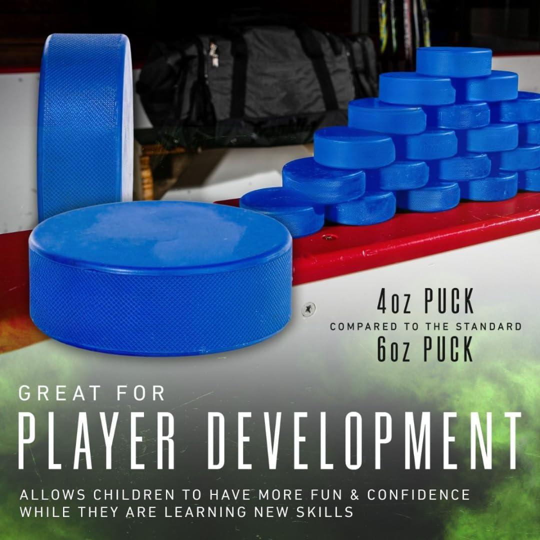 Pucks de Hockey sobre Hielo TronX Blue Mite - Paquete de 6 o 12