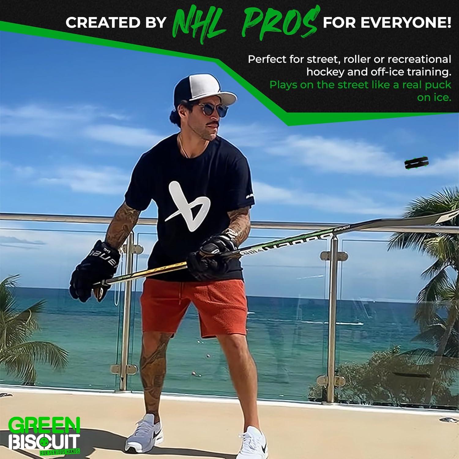 Puck de Hockey sobre Patines Green Biscuit 4 Unidades 7.62 cm