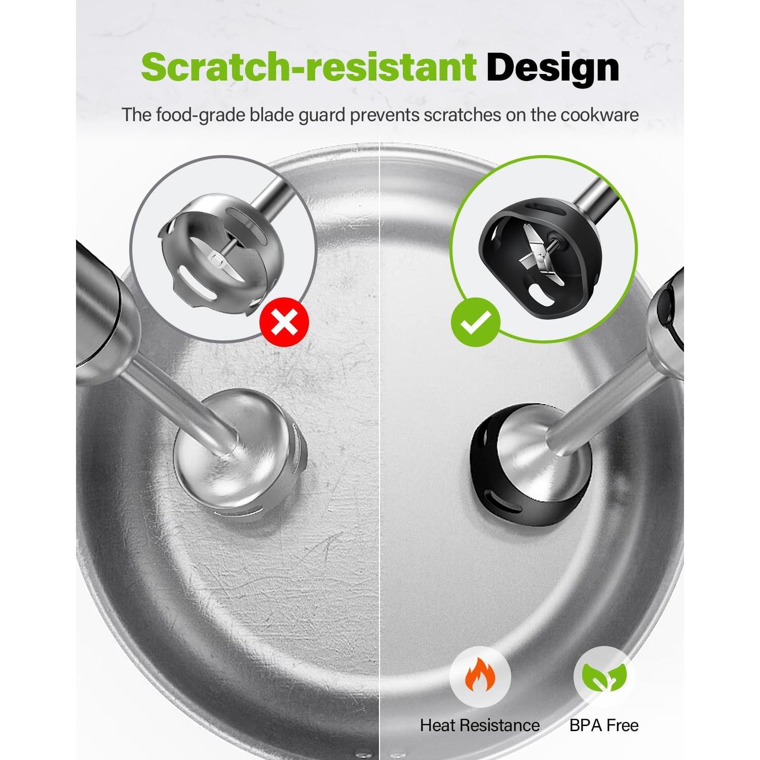 Batidora de Inmersión GDOR 1000W 6 en 1 Acero Inoxidable