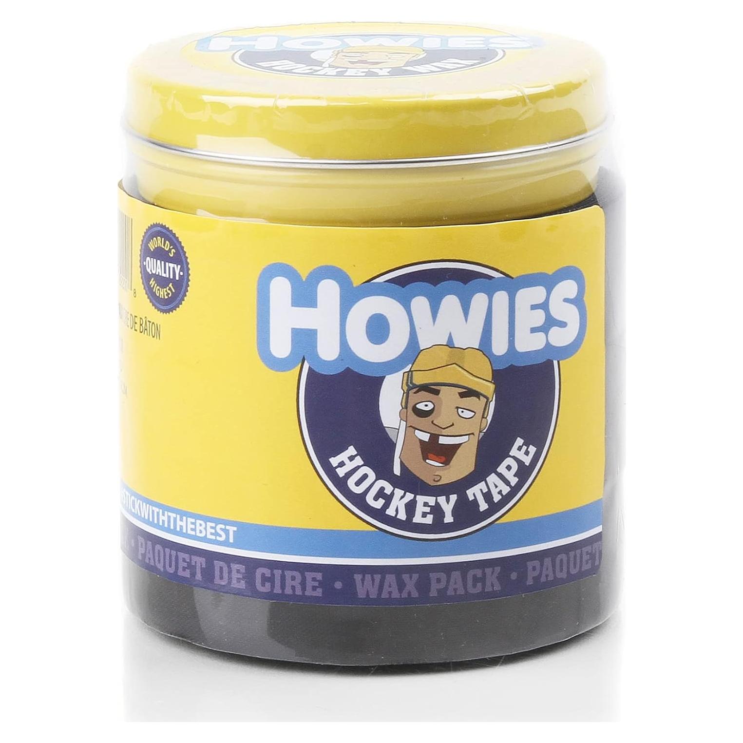 Paquete de Cera y Cinta de Hockey Howies - 3 Negros y 1 Cera