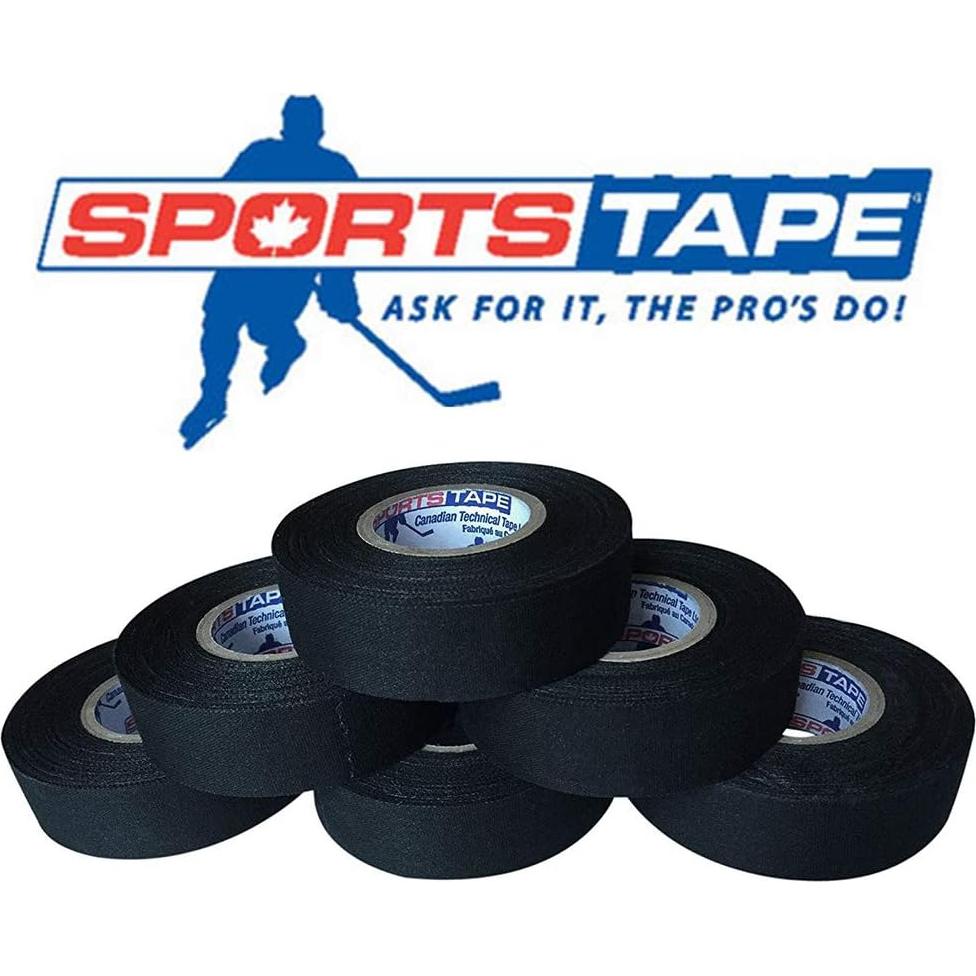 Cinta Deportiva Negra para Hockey Cinta Deportiva STP946-36 6 Rollos