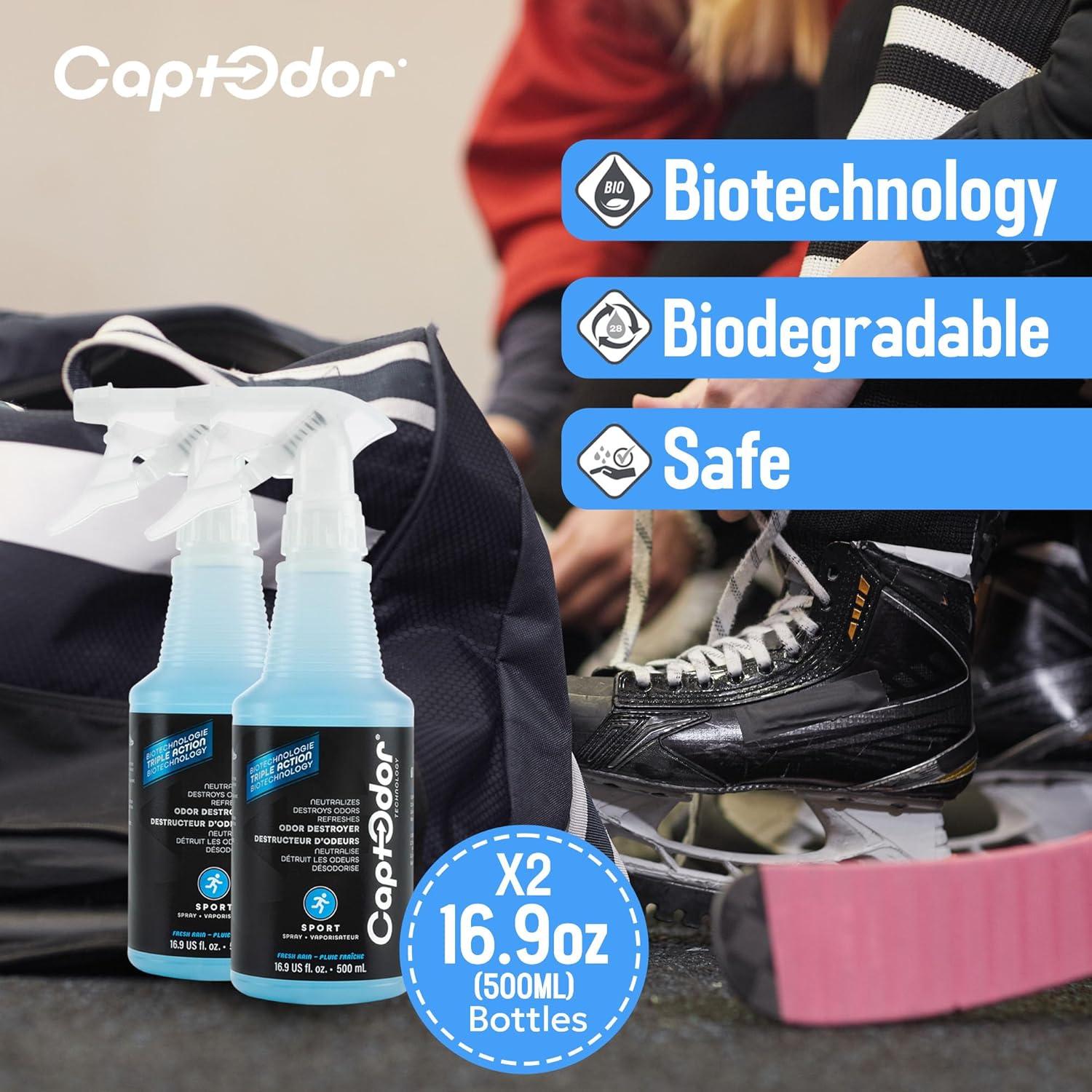 Spray Desodorante Captodor 1000 ml - Eliminador de Olores para Equipos Deportivos