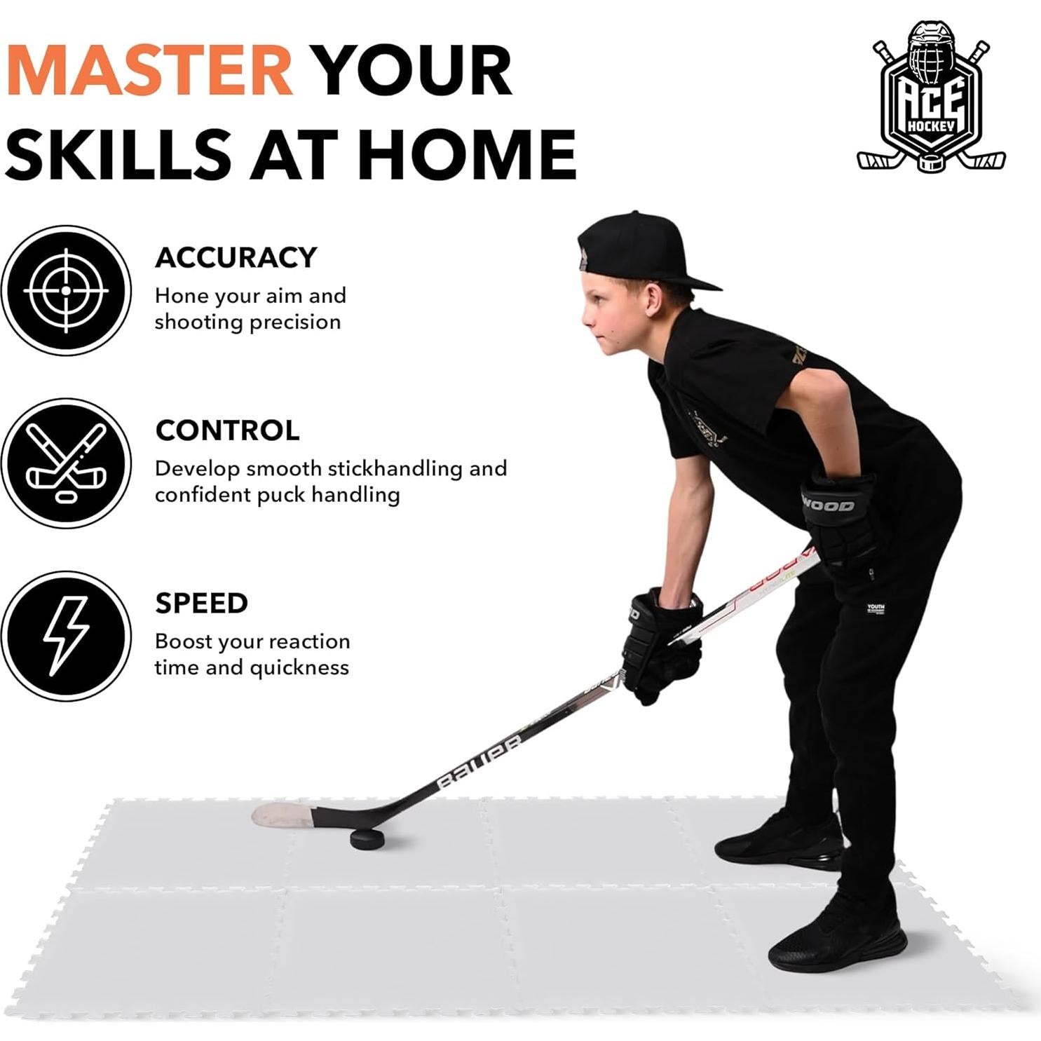 Losas de Hockey ACE HOCKEY - 9 Piezas 1.86 m² Entrenamiento