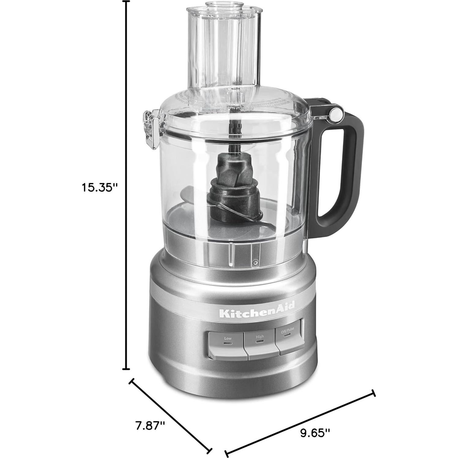 Procesador de Alimentos KitchenAid KFP0718, 7 Tazas, Plata