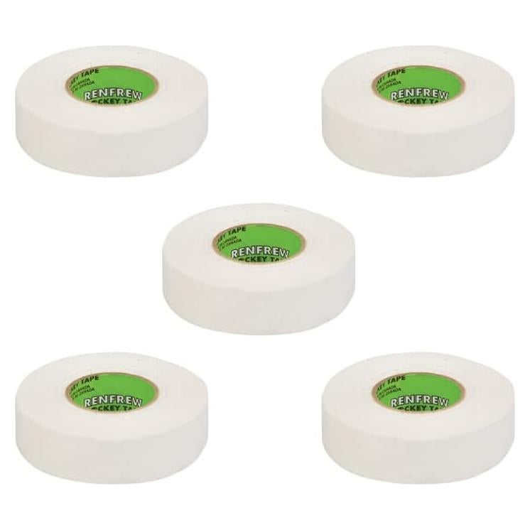 Cinta de Hockey Renfrew Pro Blanca - Paquete de 5 Rollos 2.54cm x 18m