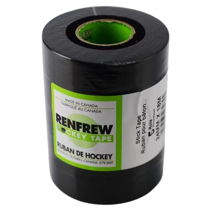 Cinta de Hockey Renfrew Pro Negra 5 Rollos 24mm x 18m