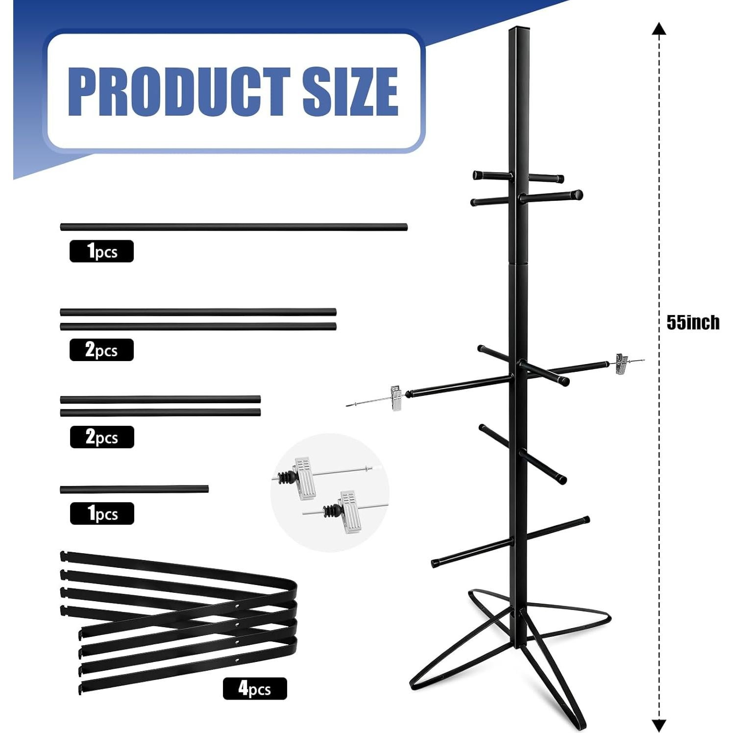 Soporte para Secado de Equipos de Hockey Dunzy 139.7x55.9cm Negro
